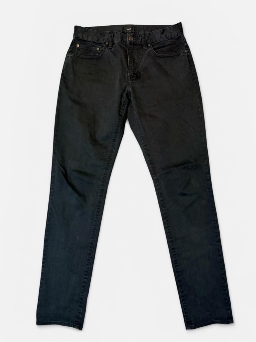 Vince mens 31x33 black straight fit cotton blend 5-pocket casual pants EUC
